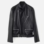 Men’s Collar Edge Black Rider Leather Jacket