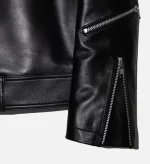 Men's Western Black Biker Loose Leather Baggy Jacket