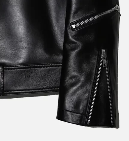 Men's Western Black Biker Loose Leather Baggy Jacket